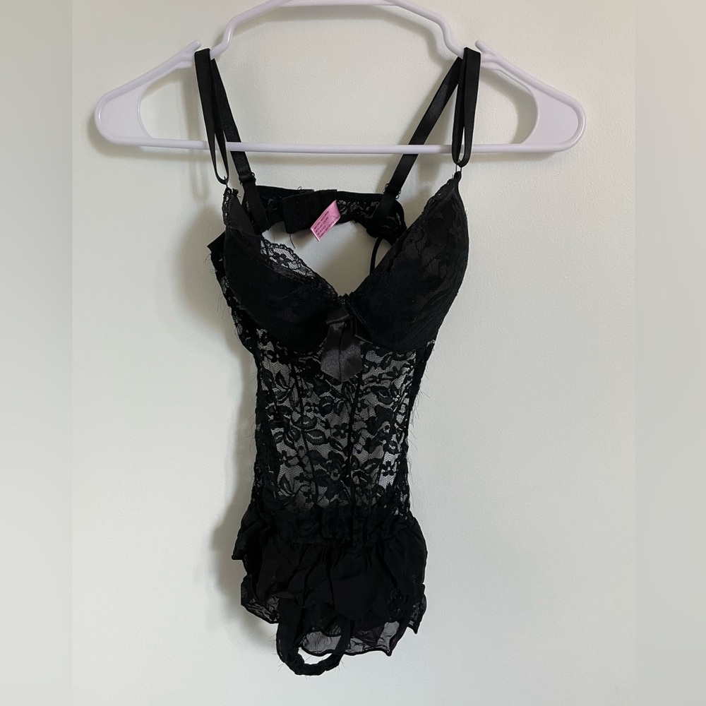 Black Lace Bodysuit Lingerie - Women Intimates